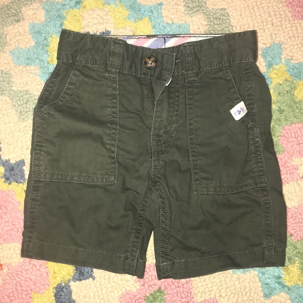 Dark green jean shorts